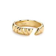 Gold Irregular Twill Adjustable Ring | The Jewellery Boutique Australia