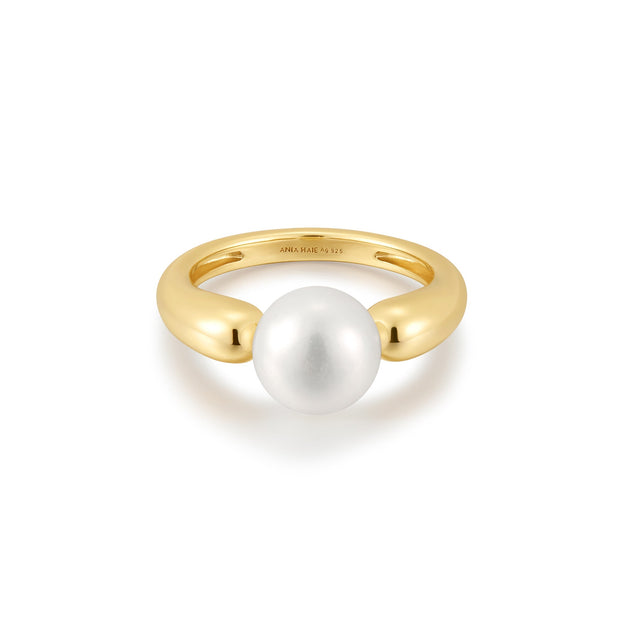 Ania Haie Gold Freshwater Sphere Pearl Ring