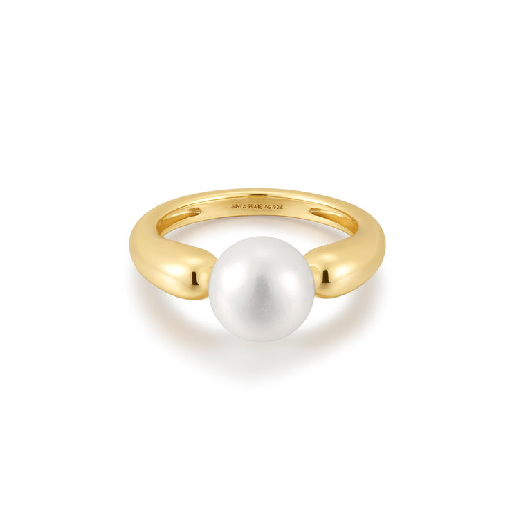 Ania Haie Gold Freshwater Sphere Pearl Ring