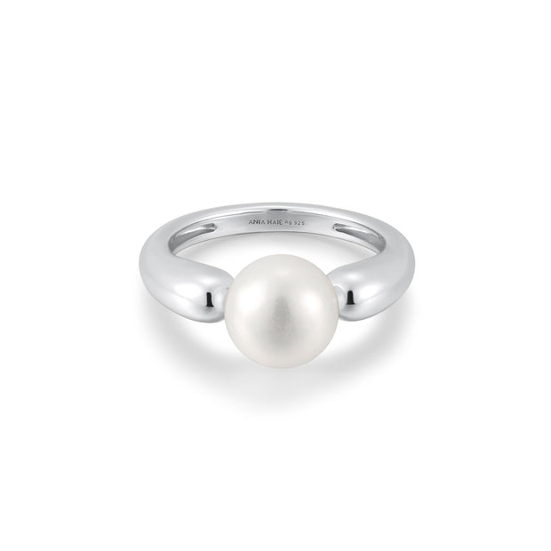 Ania Haie Silver Freshwater Sphere Pearl Ring