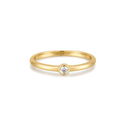 Ania Haie Gold Half Round Cubic Zirconia Ring