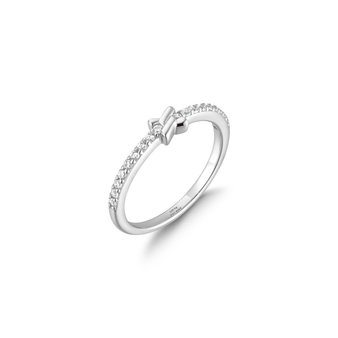 Silver Cross Cubic Zirconia Ring | The Jewellery Boutique