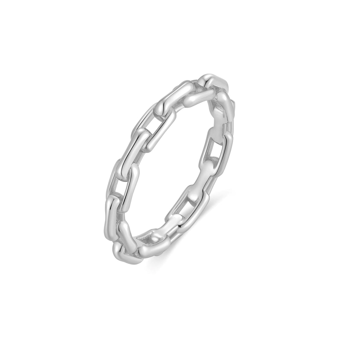 Silver Paper Clip Link Ring