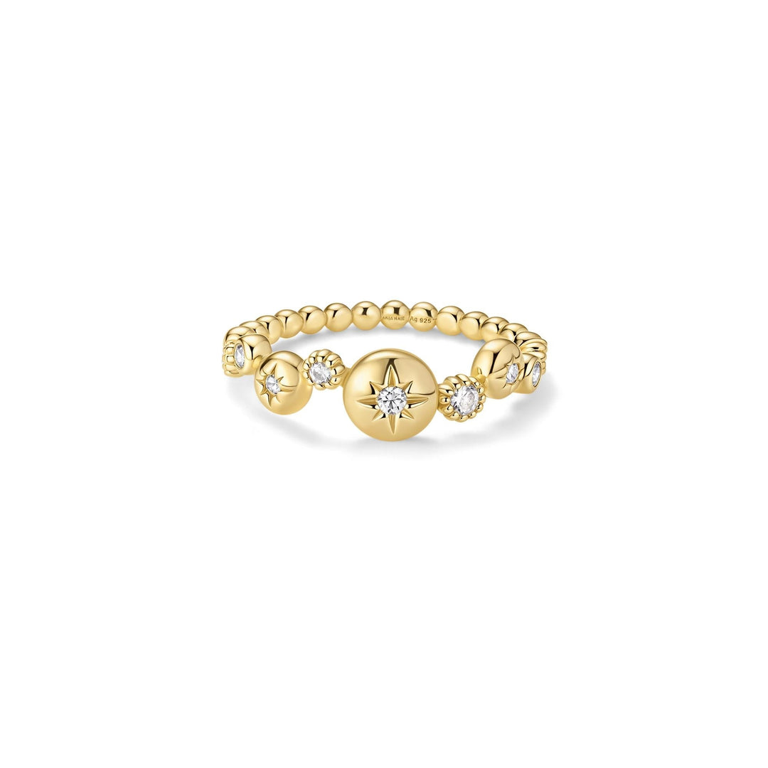 Ania Haie Gold Starburst Zig-Zag Beaded Ring | The Jewellery Boutique Australia