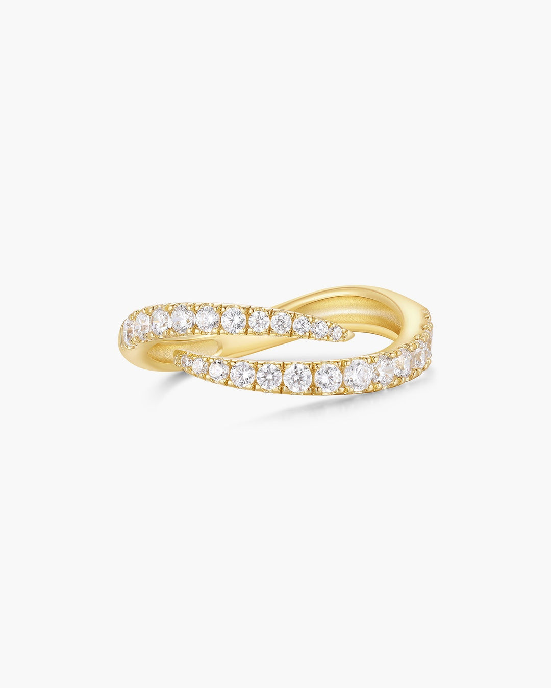 Ania Haie Gold Spiral Pave Adjustable Ring R079-01G