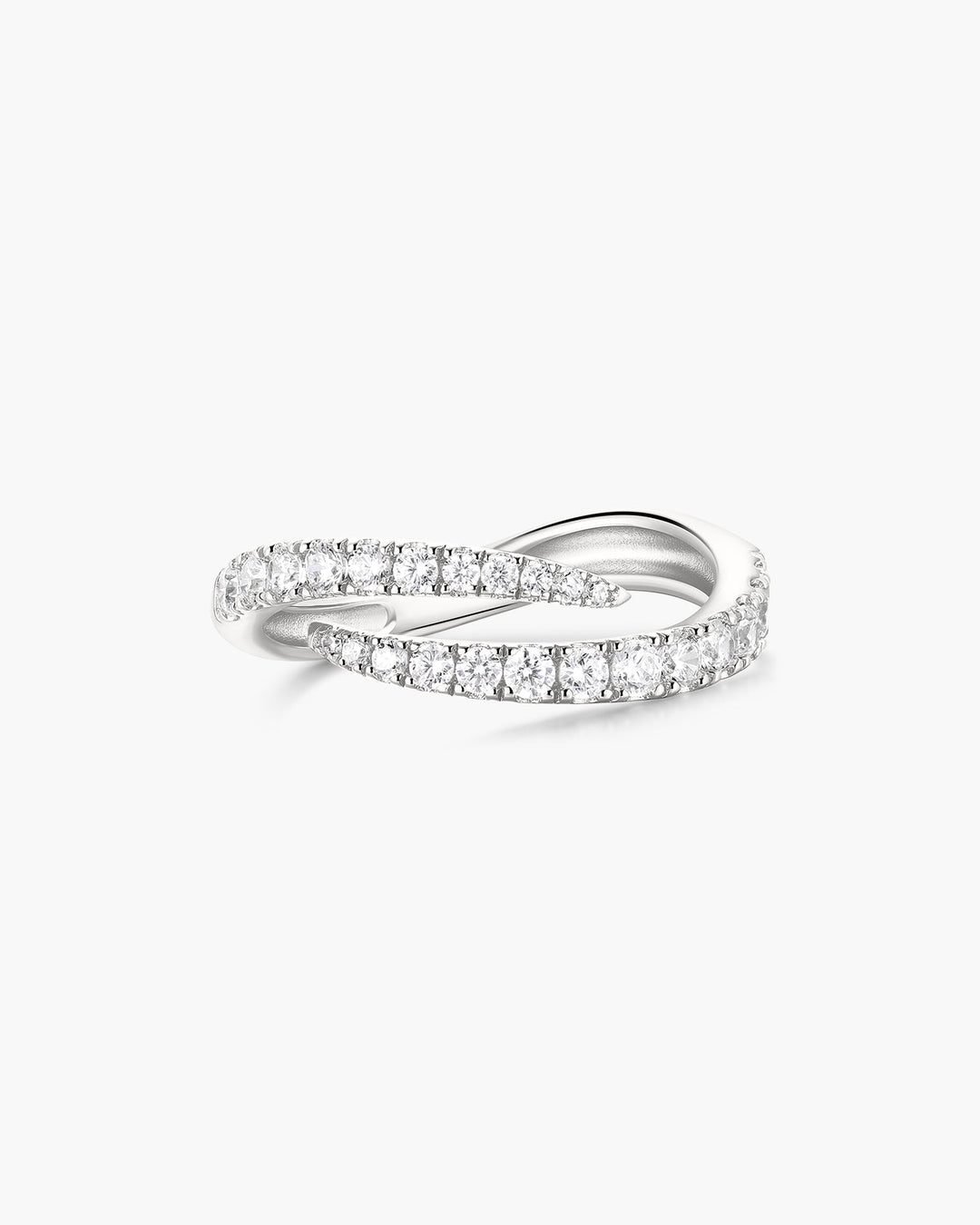 Ania Haie Silver Spiral Pave Adjustable Ring R079-01H