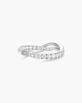 Ania Haie Silver Spiral Pave Adjustable Ring R079-01H