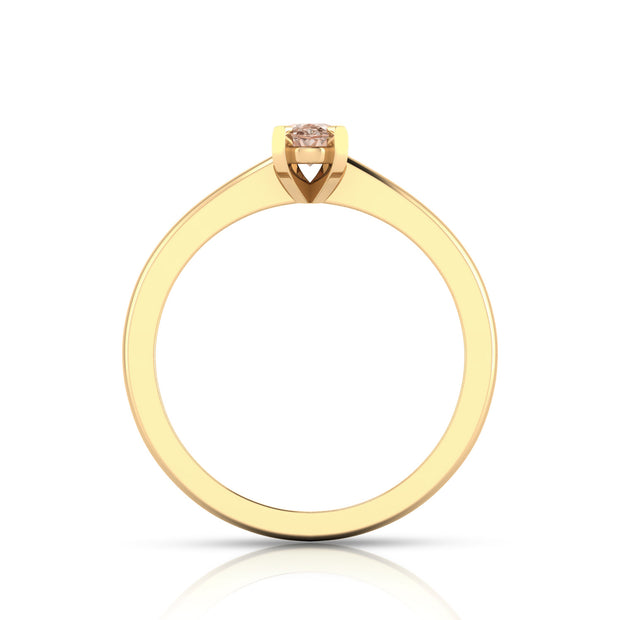 Morganite Ring in 9K Yellow Gold