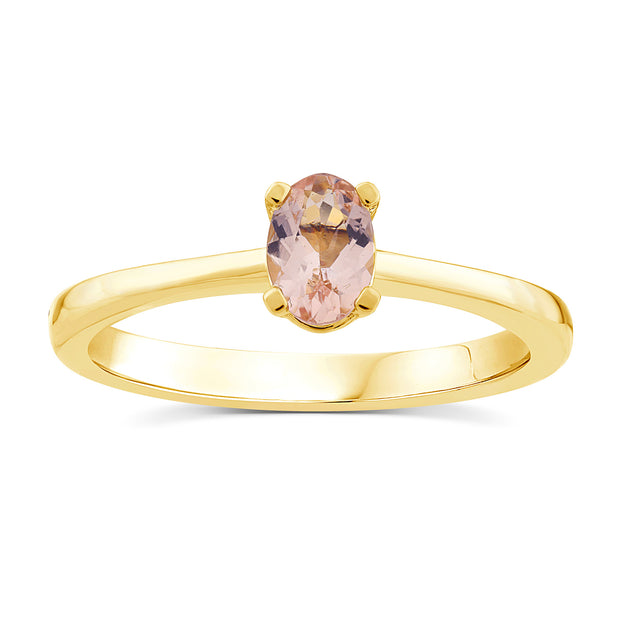 Morganite Ring in 9K Yellow Gold