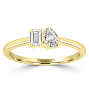 0.52ct HI I1 Diamond Ring in 9K Yellow Gold