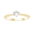 0.25ct Diamond 6 Claw Ring in 9K Yellow Gold