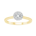 0.25ct Diamond Halo Ring in 9K Yellow Gold