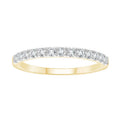 0.33ct Claw Set Band in 9K Yellow Gold