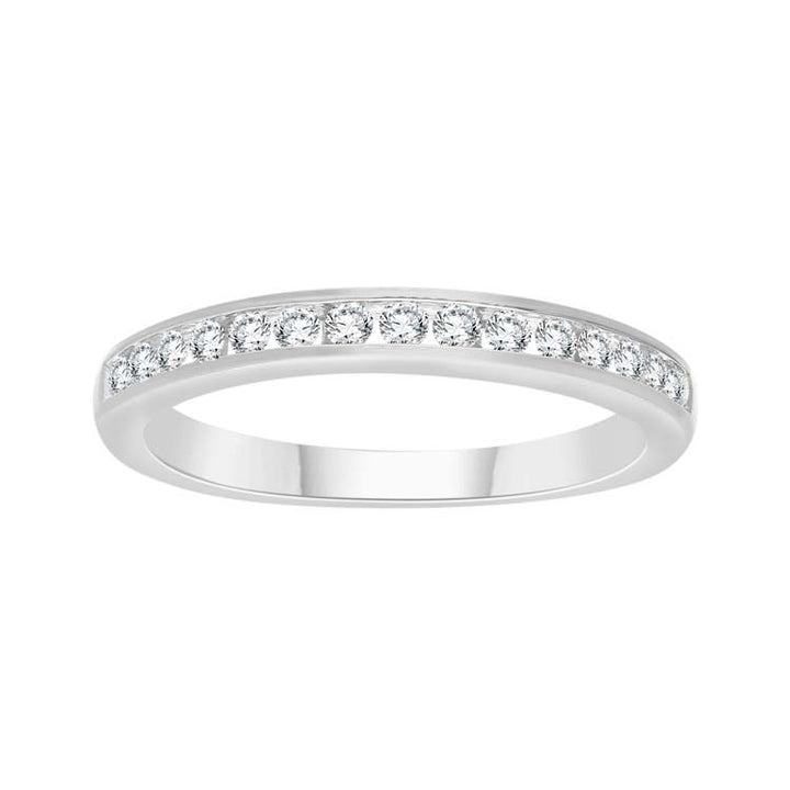 0.25ct Diamond Channel Set Band in 9K White Gold