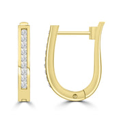 Diamond Huggie Earrings with 0.33ct Diamonds in 9K Yellow Gold - RJO9YHUG33GH