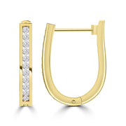 Diamond Huggie Earrings with 0.50ct Diamonds in 9K Yellow Gold - RJO9YHUG50GH
