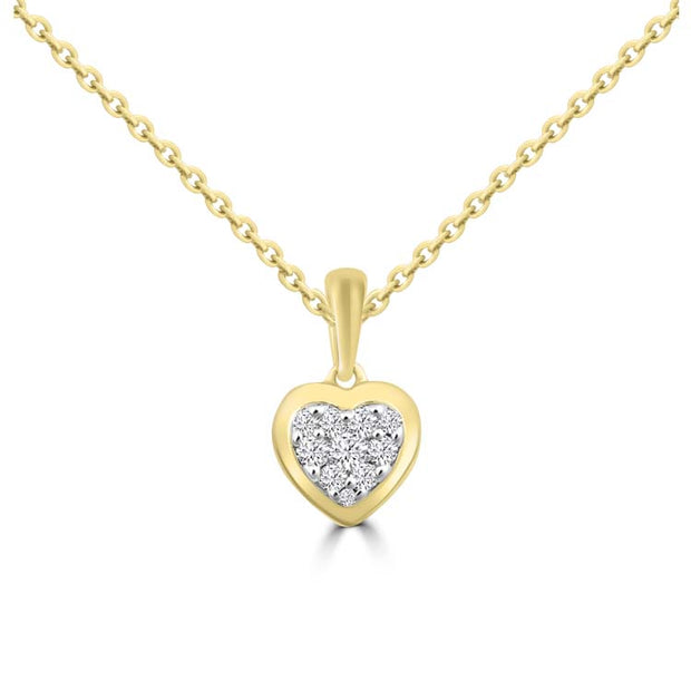 Diamond Necklace 40-45cm with 0.187ct Diamonds in 9K Yellow Gold | The Jewellery Boutique