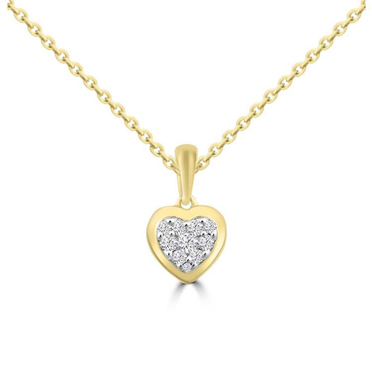 Diamond Necklace 40-45cm with 0.187ct Diamonds in 9K Yellow Gold | The Jewellery Boutique