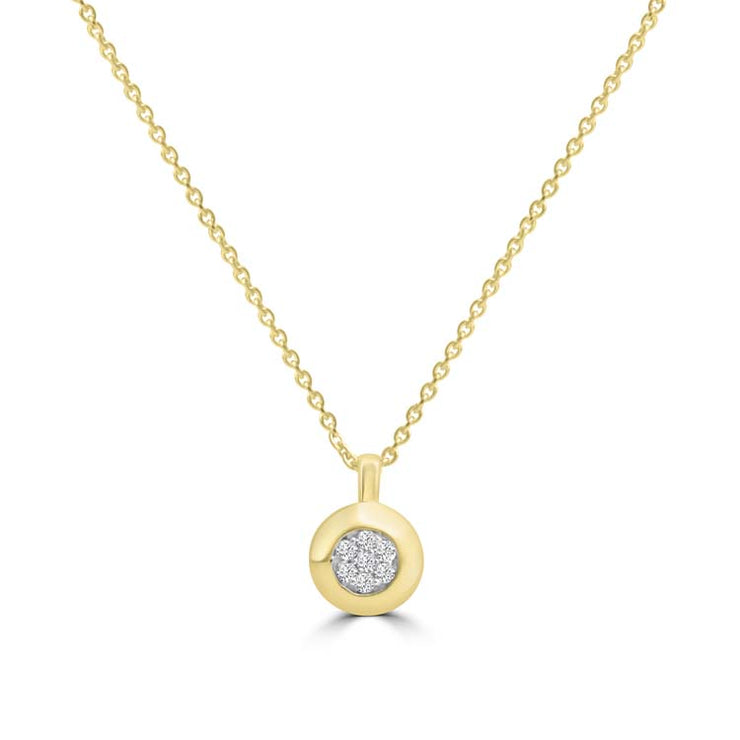 Diamond Necklace 40-45cm with 0.03ct Diamonds in 9K Yellow Gold | The Jewellery Boutique