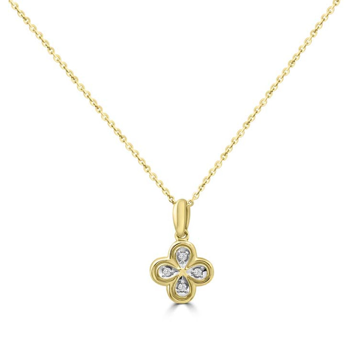 Diamond Necklace 40-45cm with 0.035ct Diamonds in 9K Yellow Gold | The Jewellery Boutique