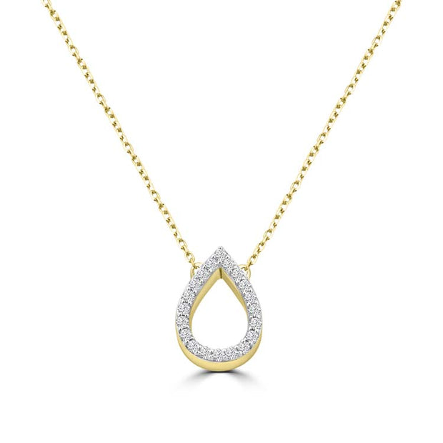 Diamond Necklace 40-45cm with 0.14ct Diamonds in 9K Yellow Gold | The Jewellery Boutique