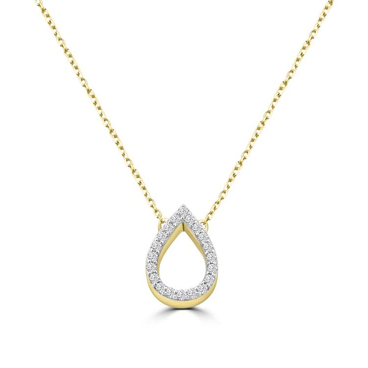 Diamond Necklace 40-45cm with 0.14ct Diamonds in 9K Yellow Gold | The Jewellery Boutique