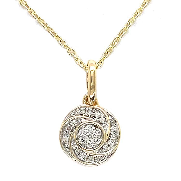 Diamond 40-45cm Necklace with 0.07ct Diamond in 9K Yellow Gold |The Jewellery Boutique Australia