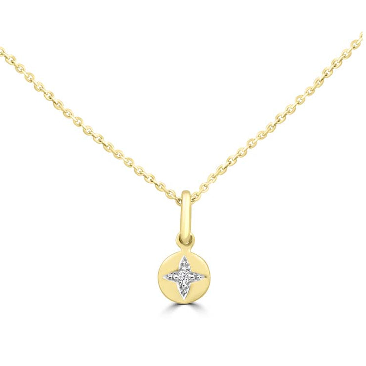 Diamond Necklace 40-45cm with 0.016ct Diamonds in 9K Yellow Gold | The Jewellery Boutique