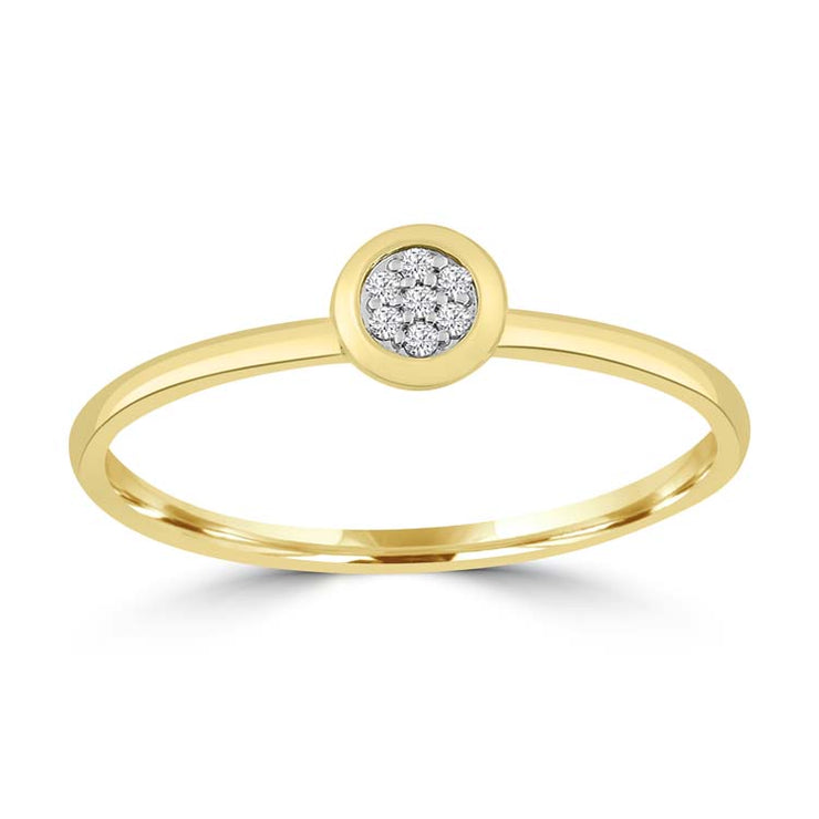 Diamond Ring with 0.03ct Diamonds in 9K Yellow Gold | The Jewellery Boutique