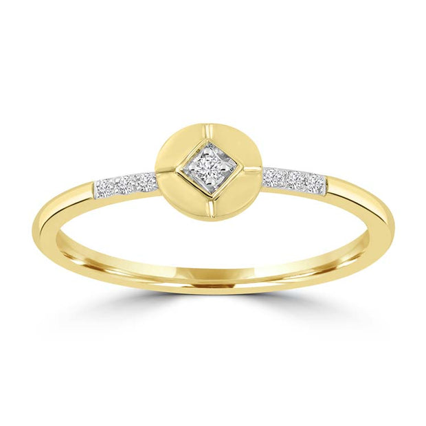 Diamond Ring with 0.04ct Diamonds in 9K Yellow Gold | The Jewellery Boutique