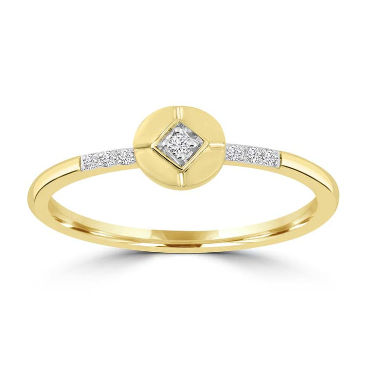 Diamond Ring with 0.04ct Diamonds in 9K Yellow Gold | The Jewellery Boutique