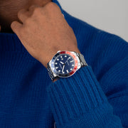 Sekonda Ocean Silver & Blue Watch - SK30196