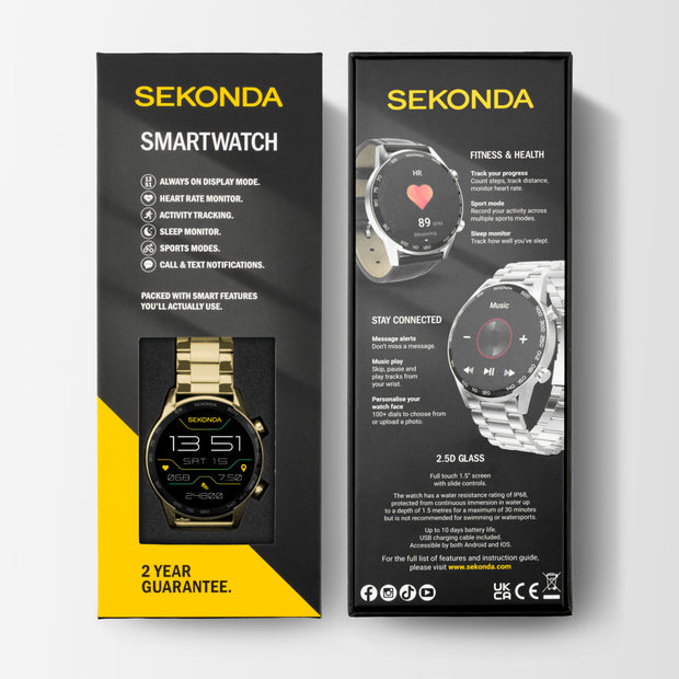 Sekonda Smart Active+ LCD Gold Watch - SK30227