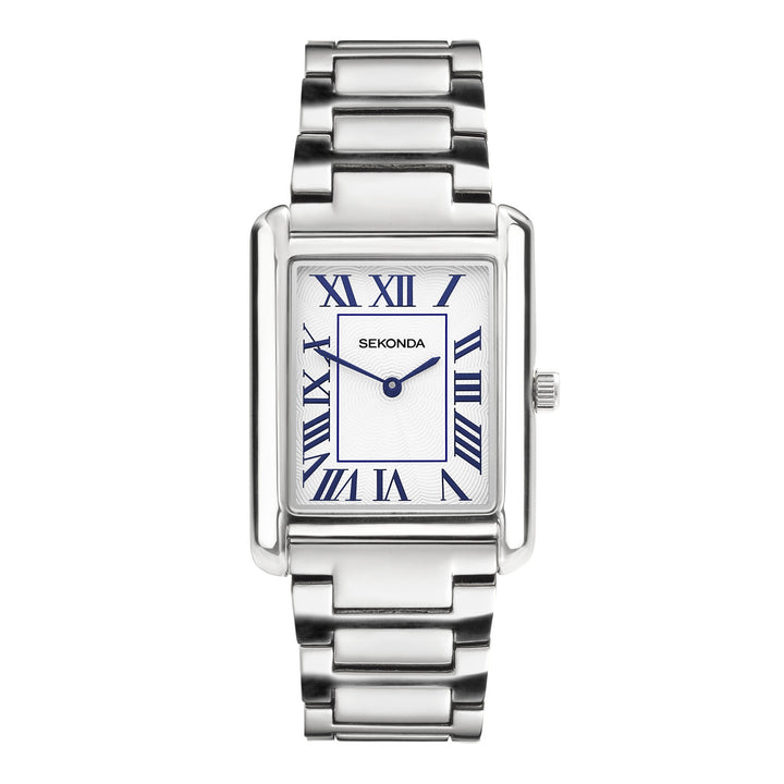Sekonda Mens Clement Guilloche Dial Stainless Steel Bracelet 28x37mm Watch