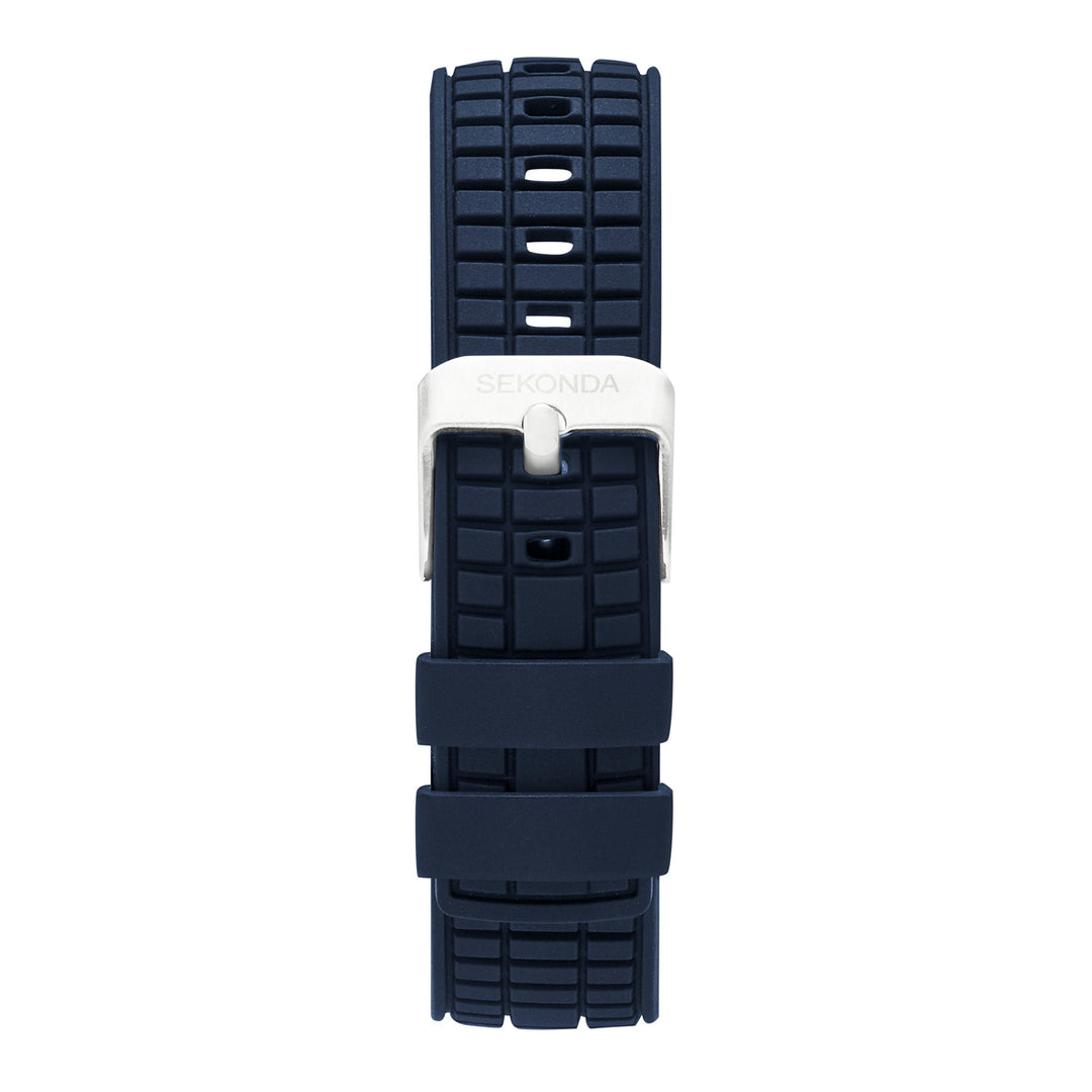 Sekonda Mens Octaire Blue Dial Blue Rubber 40mm Watch