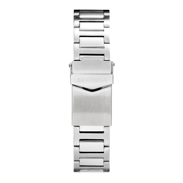 Sekonda Mens Octaire Black Dial Stainless Steel Bracelet 40mm Watch