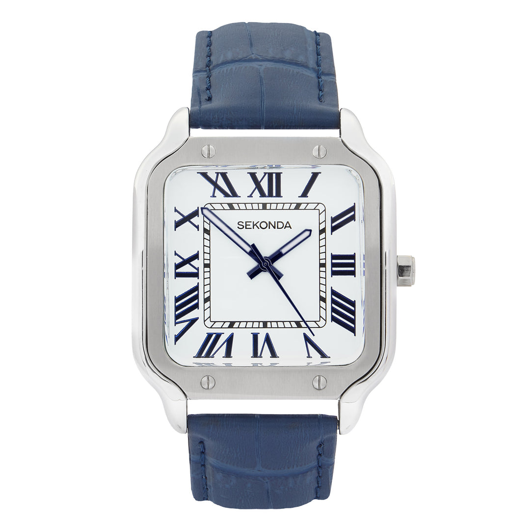 Sekonda Rene White Dial 39mm Mens Watch Blue