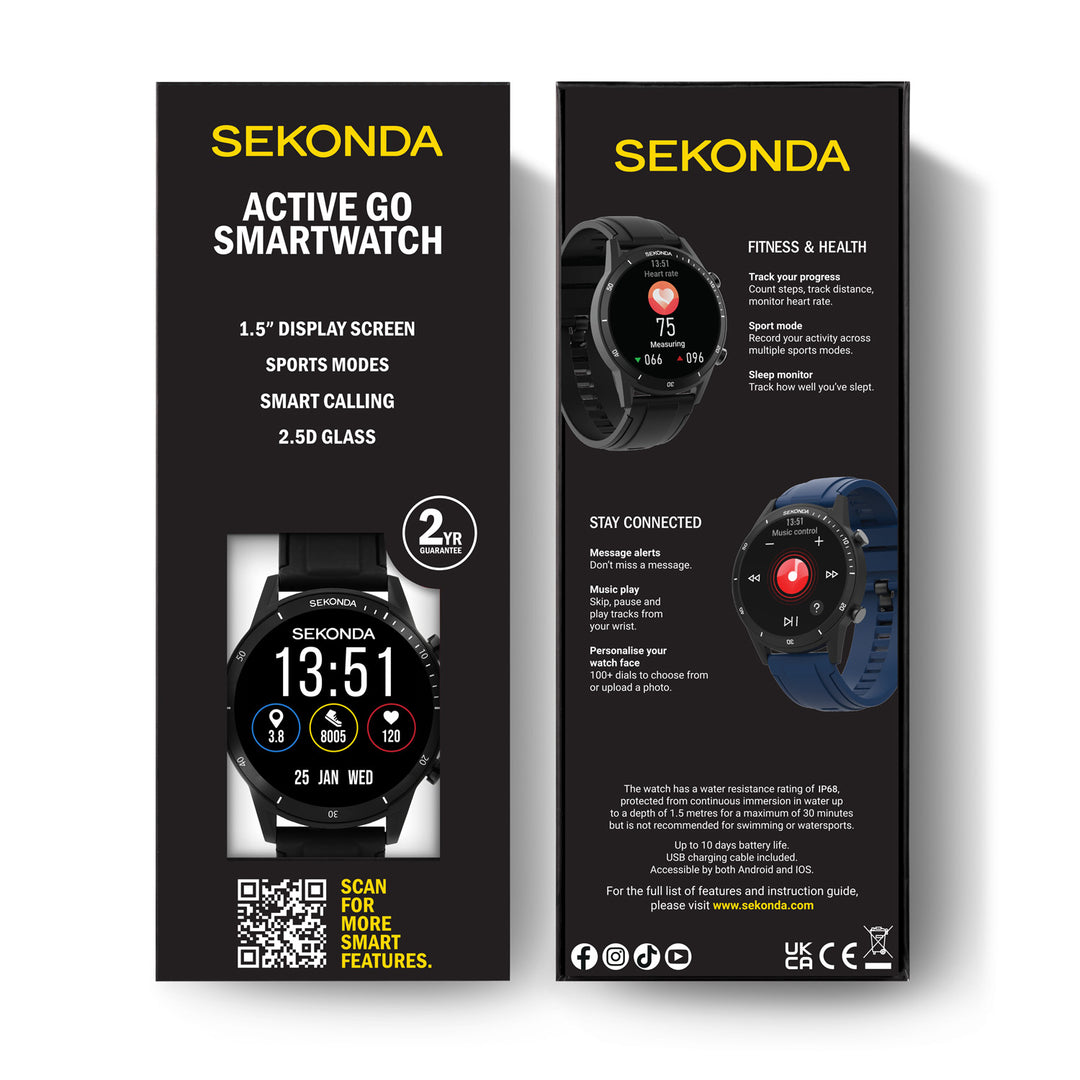 Sekonda Active Go LCD Display 45mm Unisex Watch Black