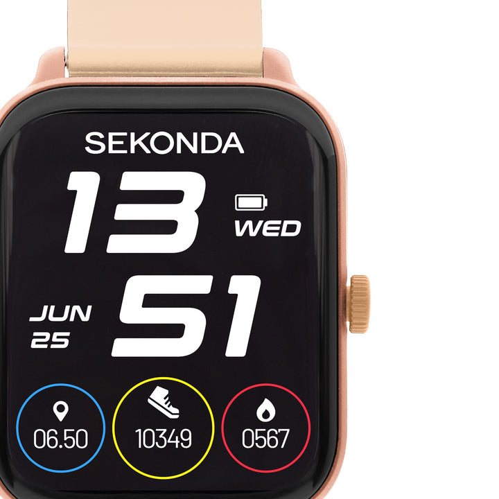 Sekonda Motion Go LCD Display 37mm Unisex Watch Pink