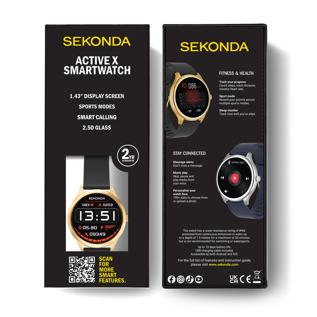 Sekonda Active X LCD Display 43mm Unisex Watch Black