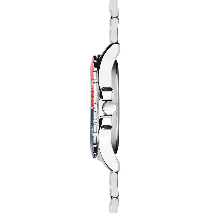 Sekonda Mens Balearic White Dial Silver Stainless Steel 44mm Watch