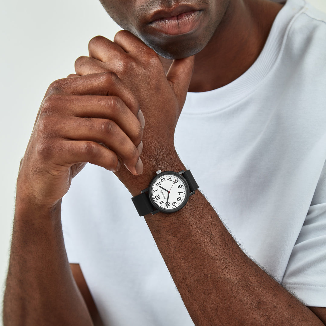Sekonda Unisex Nova White Dial Black Silicone 40mm Watch
