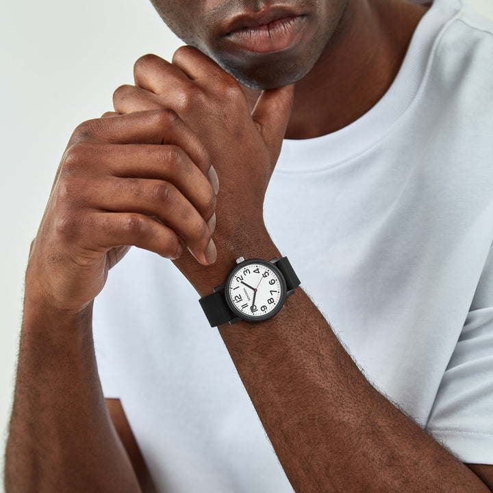 Sekonda Unisex Nova White Dial Black Silicone 40mm Watch