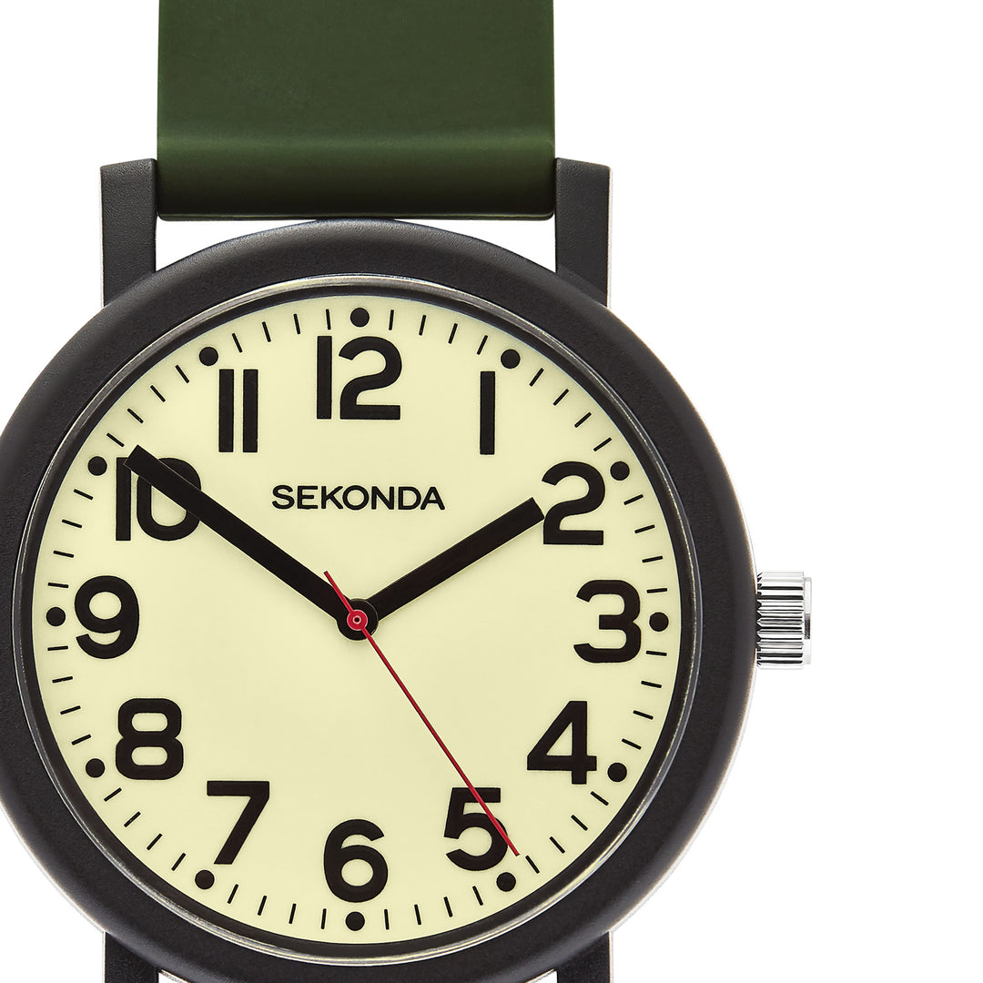 Sekonda Unisex Nova Nude Dial Khaki Silicone 40mm Watch