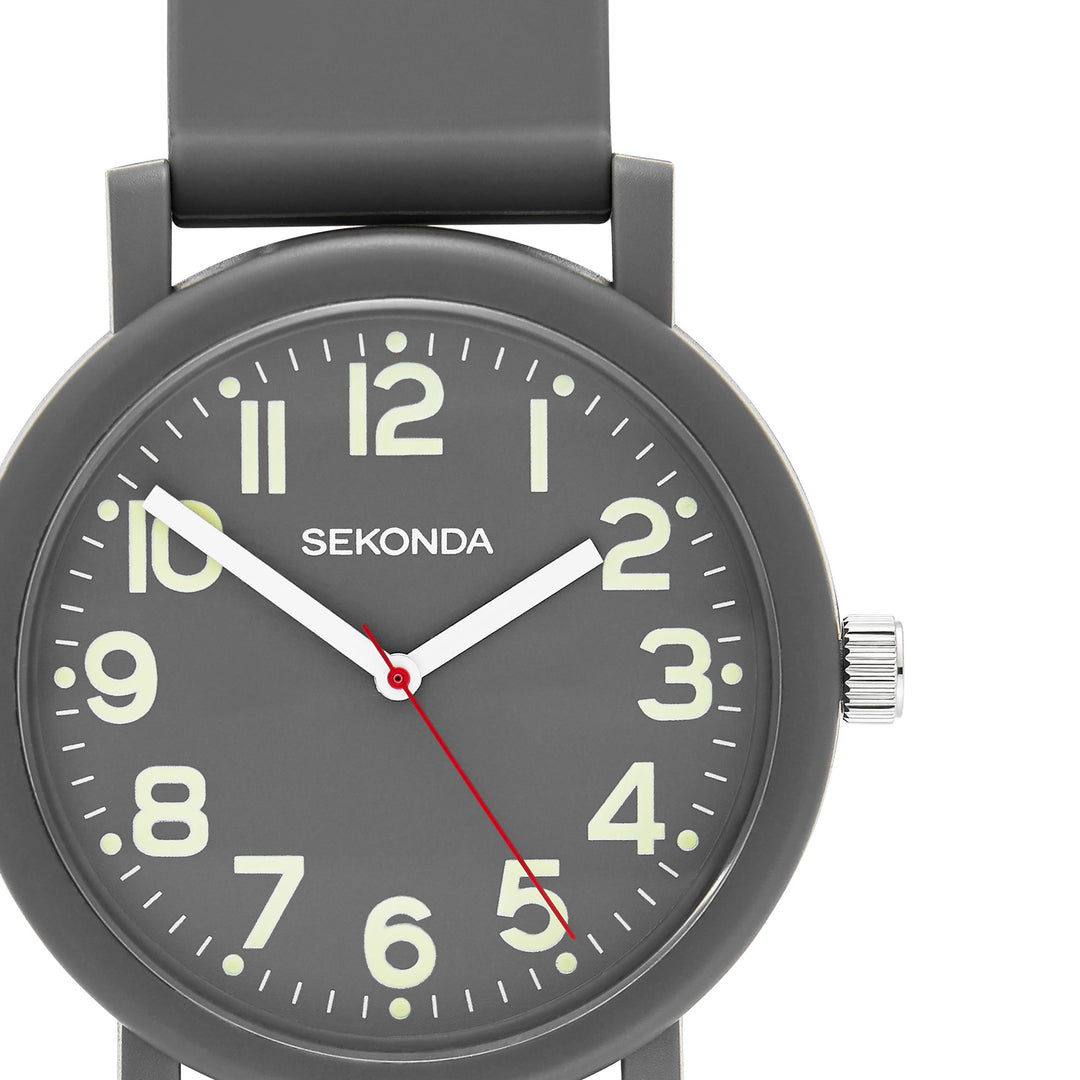 Sekonda Unisex Nova Grey Dial Grey Silicone 40mm Watch