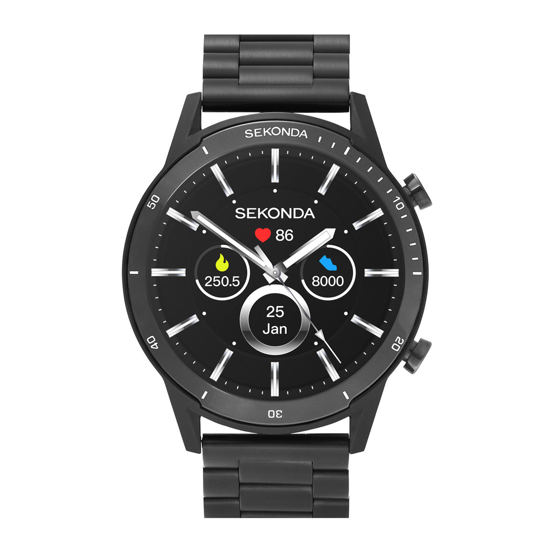 Sekonda Mens Smart Active Lux Black 45mm Watch