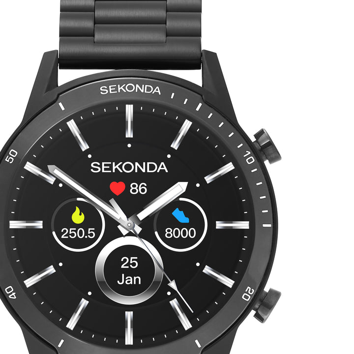 Sekonda Mens Smart Active Lux Black 45mm Watch