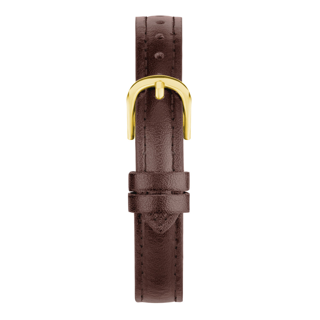 Sekonda Womens Evans White Dial Gold Brwn Leather Strap 25mm Watch