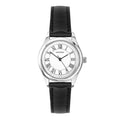 Womens Evans White Dial Black Leather Strap 25mm Watch