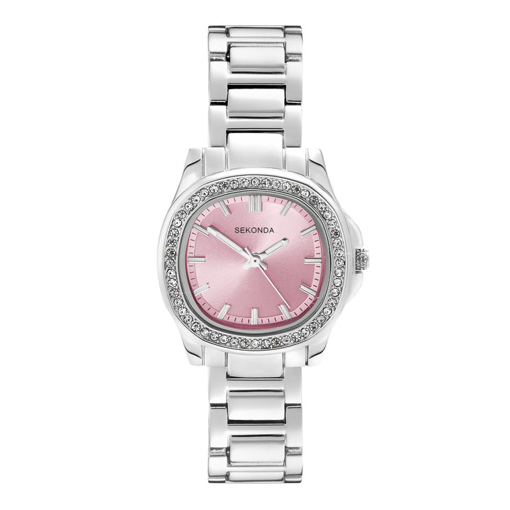 Sekonda Womens Octaire Pink Dial Stainless Steel Bracelet 30mm Watch